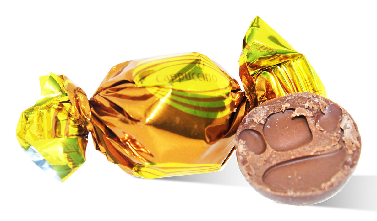Maitre Truffout, Italian Milk Chocolate Pralines w/Cappuccino Cream Center (1.250 Lbs)