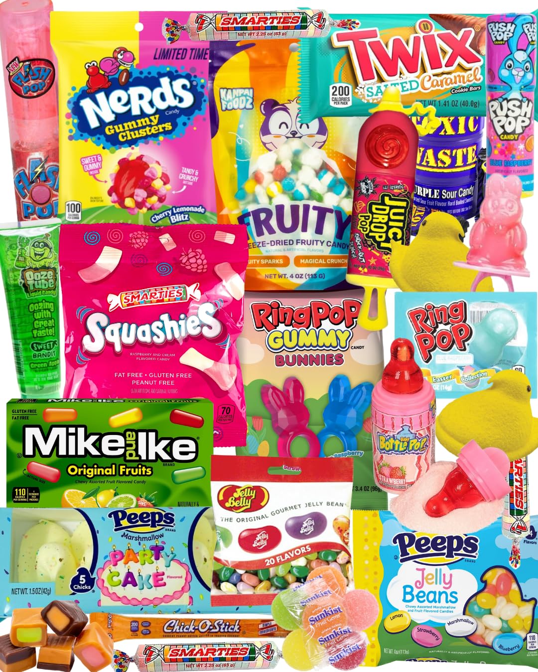 50 Ct Easter Candy Variety Pack, 3.75 Pounds - Name Brand Candy Easter Basket Candy Bundle