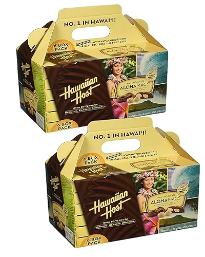 Hawaiian Host Alohamacs Milk Chocolate The Original Chocolate Covered Macadamia Nut, 42 Ounce - SET OF 2