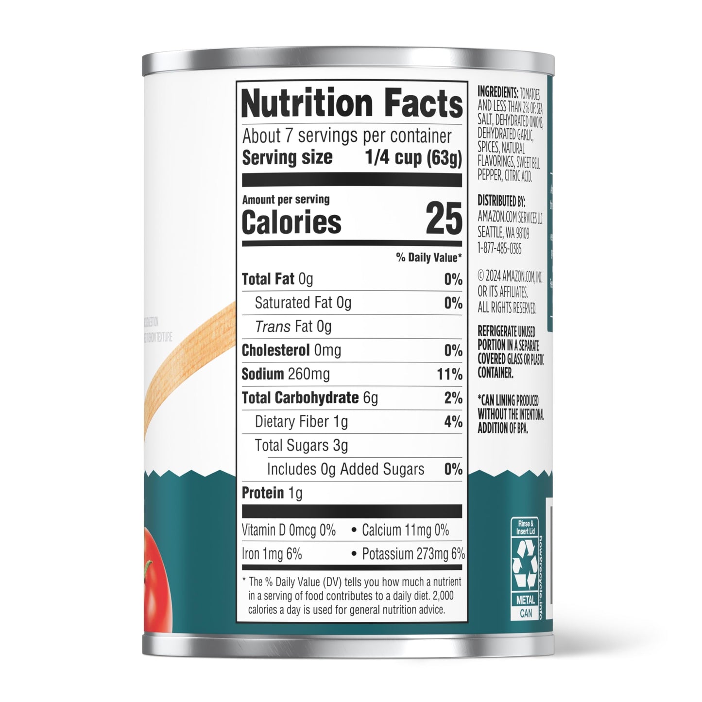 Amazon Grocery, Tomato Sauce, 15 oz (Previously Amazon Fresh, Packaging May Vary)