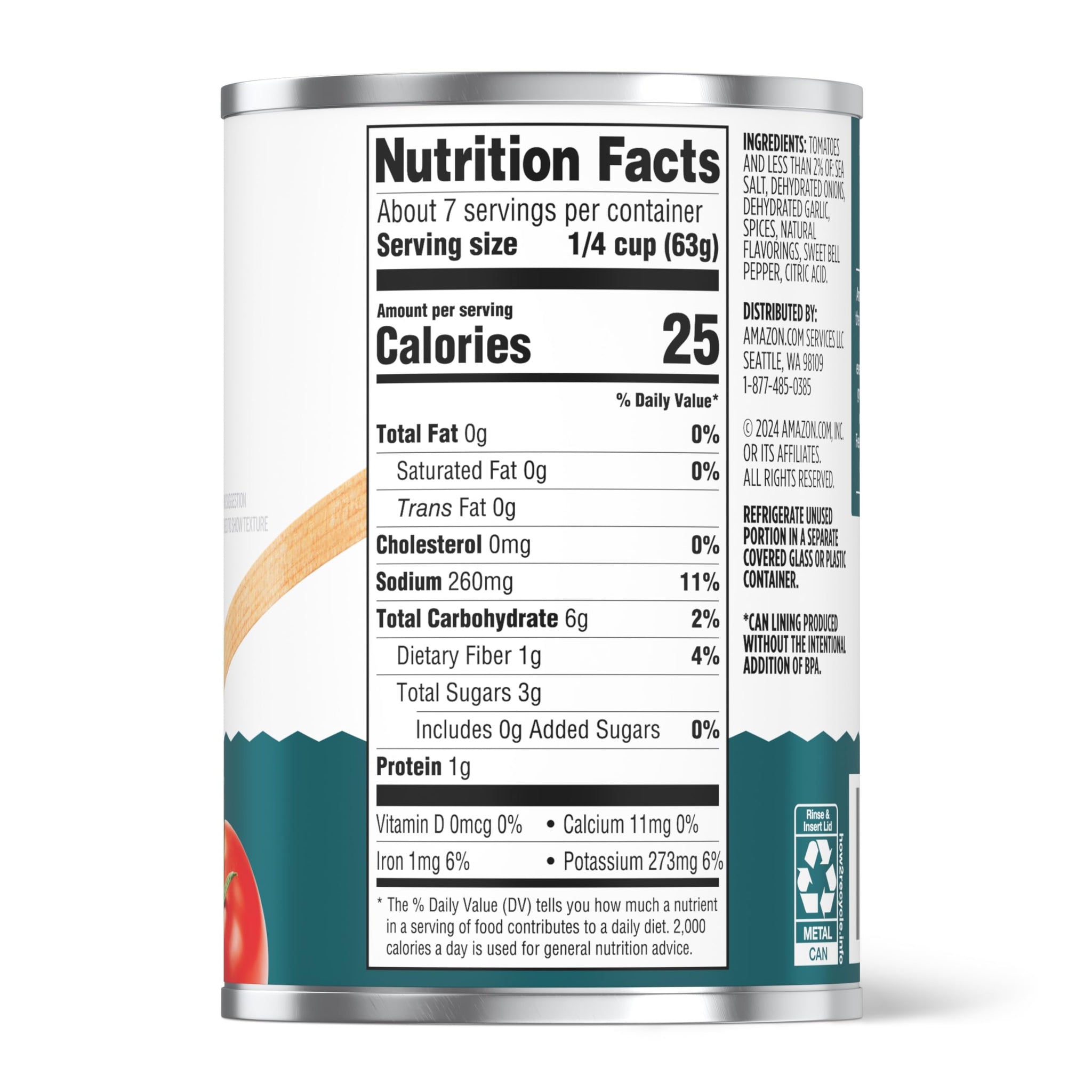 Amazon Grocery, Tomato Sauce, 15 oz (Previously Amazon Fresh, Packaging May Vary)