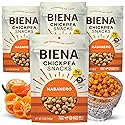 BIENA Chickpea Snacks - Crunchy Roasted Chickpeas - High Fiber Vegan Protein Snacks for Adults and Kids - 4-Pack, 5 Ounce - Habanero