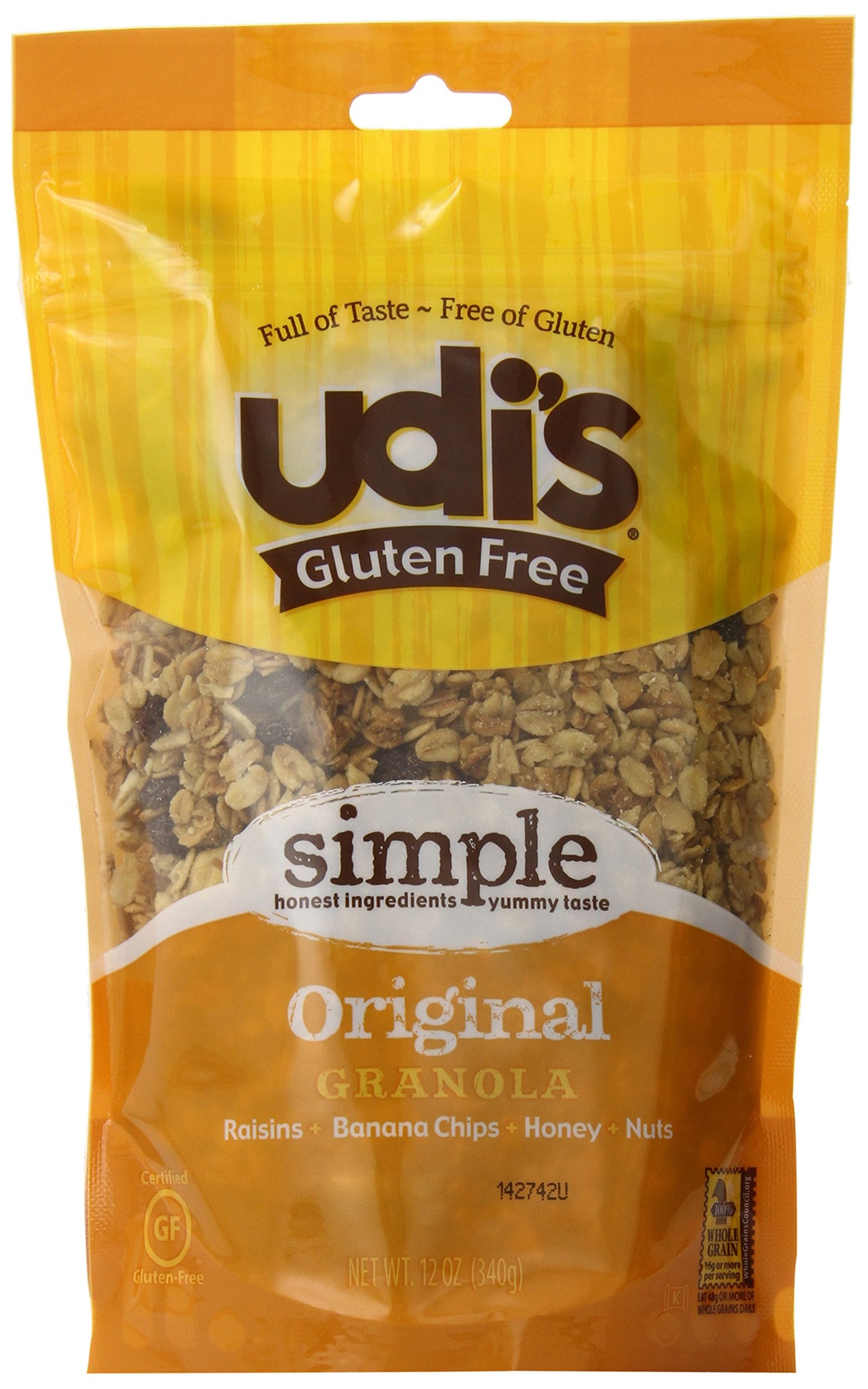 Udi's Gluten Free Granola, Original, 12 Ounce (Pack of 3)