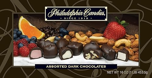 Philadelphia Candies Assorted Dark Boxed Chocolates, 1 Pound Gift Box