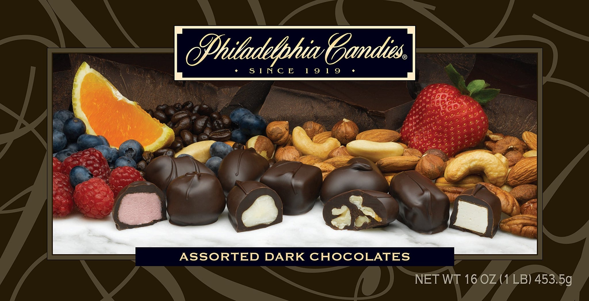 Philadelphia Candies Assorted Dark Boxed Chocolates, 1 Pound Gift Box