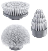 Replacement Brush Heads Set of 3 for GENIANI Electric Spin Scrubber, Scrub Brush for Cleaning Bathroom, Tile, Floor, Tub, and Shower (White)