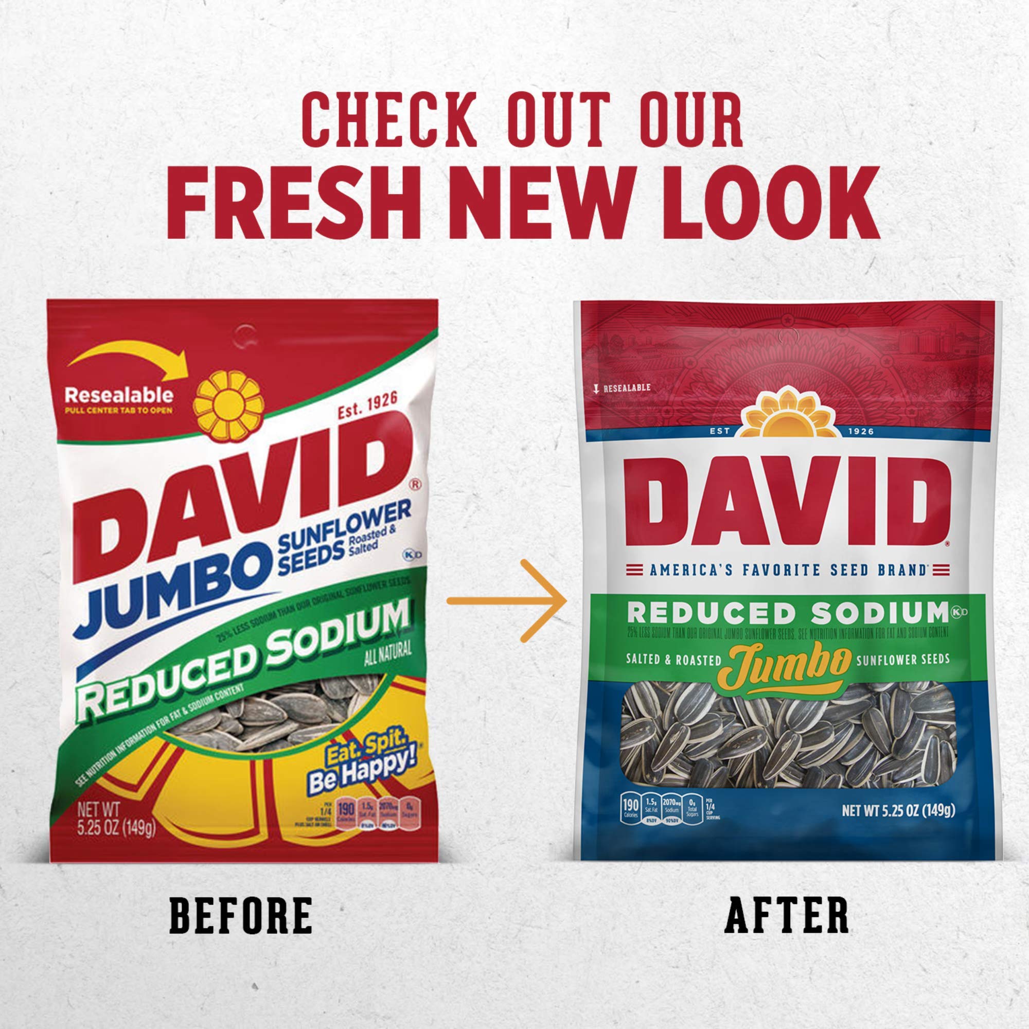 Jumbo Reduced Sodium Sunflower Seeds (4 Pack) 5.25 oz each