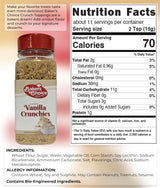Vanilla Crunch Topping - Crunchy Vanilla Sprinkles for Ice Cream Sundae Toppings - 6 Ounce Dairy Free, Kosher Bakers Choice