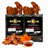 Delicious Maple Bacon Jerky - Made from 100% Real Uncured Bacon - Thick-Cut, Sweet & Savory Candied Bacon Strips - Irresistibly Flavorful Snack - 4oz