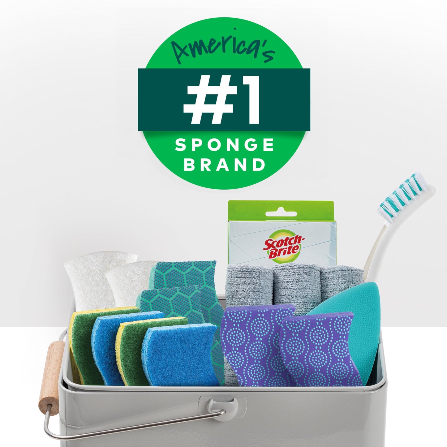 Scotch-Brite Multi-Purpose Sponges, Highly Absorbent Dish Sponge for Cleaning of Non-Stick Cookware, Showers, and Coolers, 40 Kitchen Sponges
