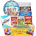 Birthday Gift Basket Candy variety pack with a Happy Birthday Balloon Care Package w/snacks and greeting card, for boy, girl, teenage, adults, best