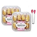 Sugar Bowl Bakery Madeleines Petite French Tea Cake Cookies Individually Wrapped (28 Oz. X 2 ) with 1 Bonus Mini Silicone Tongs (3-Pc Set)