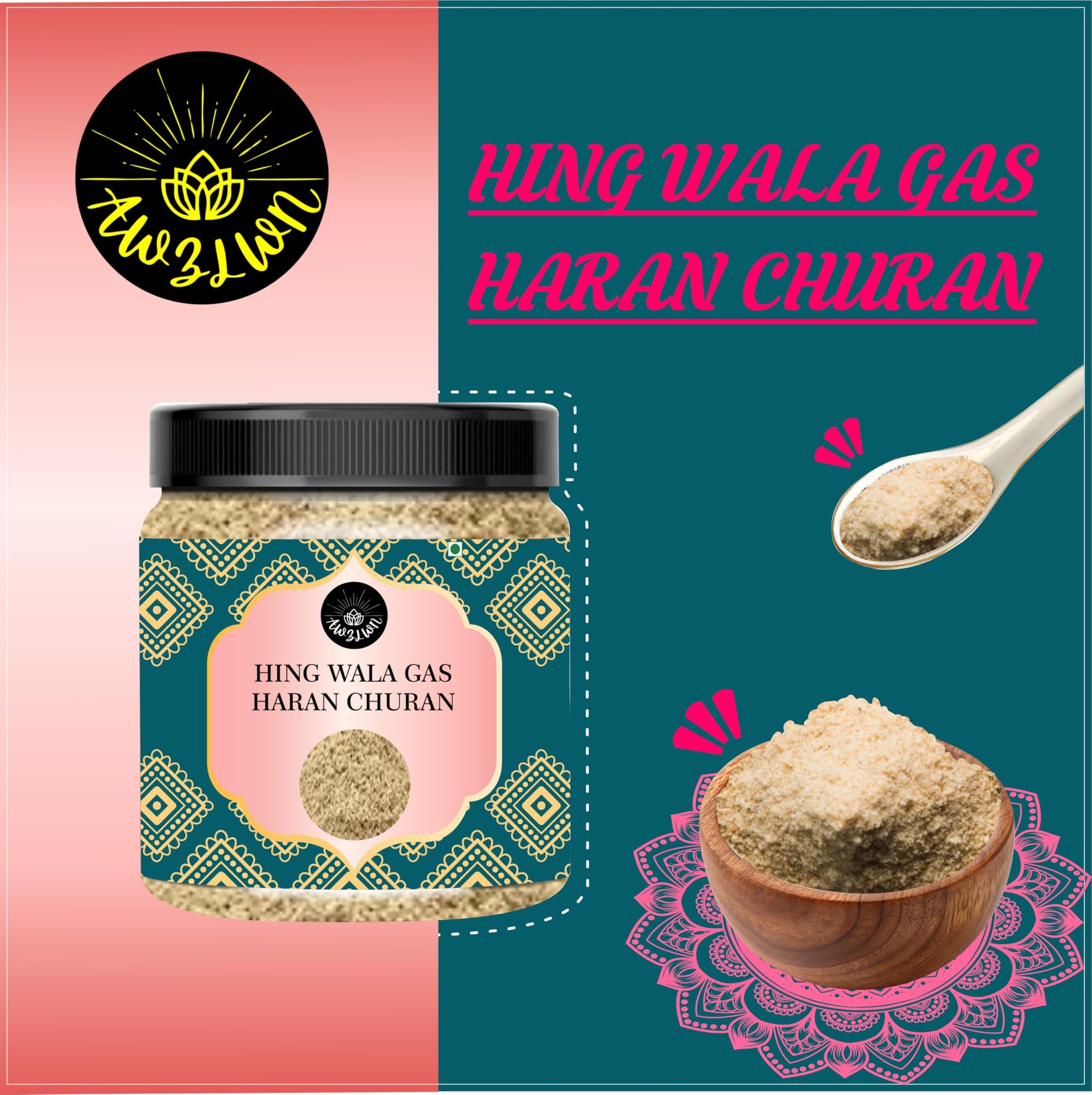 AWZLWN Natural Hing Wala Gas Haran Churan 1.76 OZ (50 GM) | Set oF 1 | AWZLWN