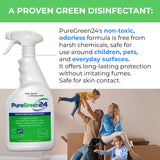 PureGreen24 Institutional pack Safe & Effective Disinfectant. Kills Deadly Germs including RSV Norovirus MRSA Staph Infuenza A Contains no toxic