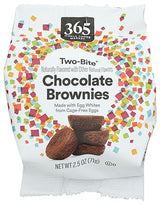 365 by Whole Foods Market, Two-Bite Chocolate Brownies - Snack Pack, 2.5 oz, Frozen