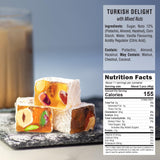 HazerBaba Turkish Delight Candy, Mixed Nuts & Vanilla, 16 oz (Pack of 1)