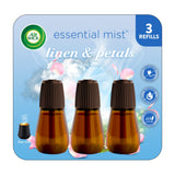 Air Wick Essential Mist Refill, 3ct, Linen & Petals, Air Freshener, Essential Oils