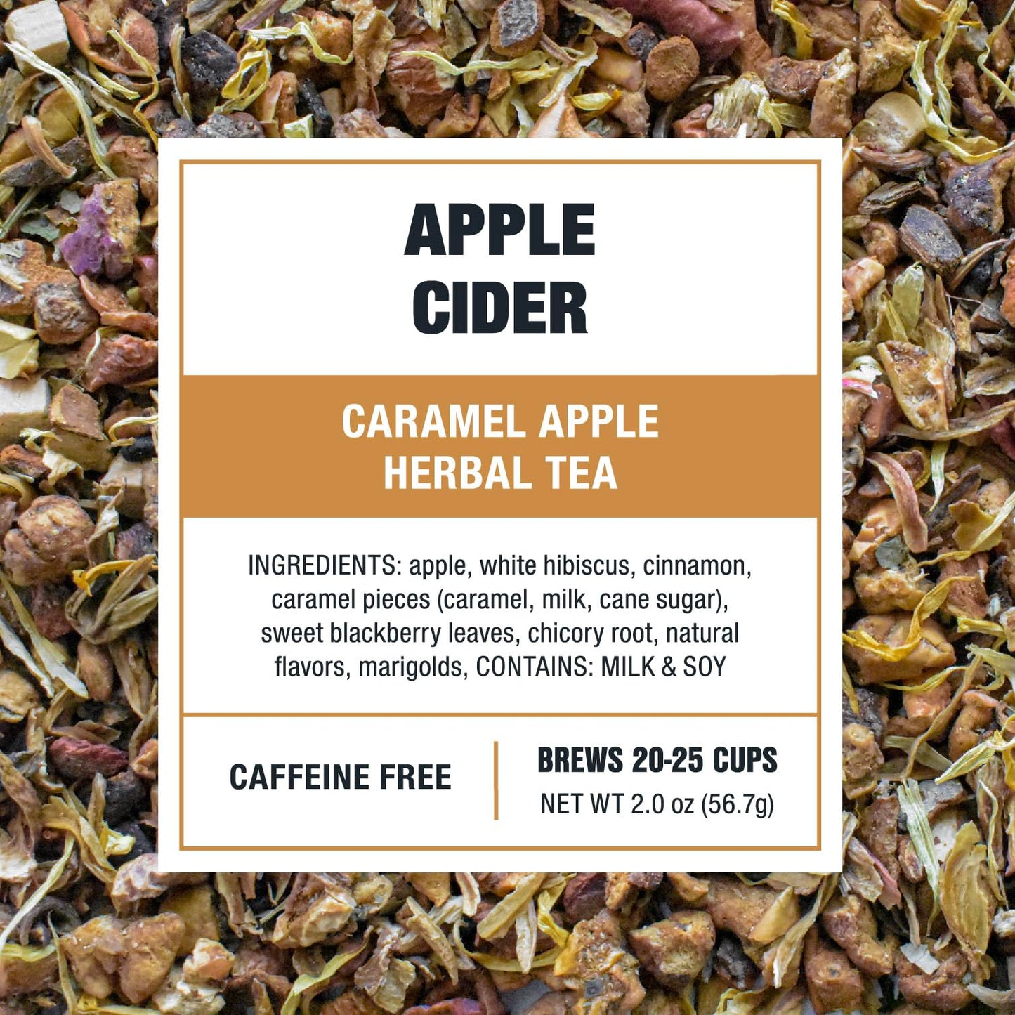 Tiesta Tea - Apple Cider, Loose Leaf, Caramel Apple Herbal Tea, Non-Caffeinated, Makes Hot or Iced Up to 20-25 Cups, 2oz Resealable Pouch