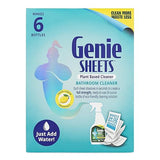 Genie Sheets Bathroom Cleaner | Concentrate Makes 6 24oz Refills | Professional-Strength | Just Add Water | Sustainable Eco-Friendly Plant-Based