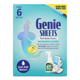 Genie Sheets Bathroom Cleaner | Concentrate Makes 6 24oz Refills | Professional-Strength | Just Add Water | Sustainable Eco-Friendly Plant-Based