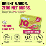 Big Sky MINT iQ Icy Citrus Mint Candy 40 grams Pack of 6 Tins in Display Tray - Travel Size Mint Candies Tin - Keto Friendly, Vegan & Natural Fruity