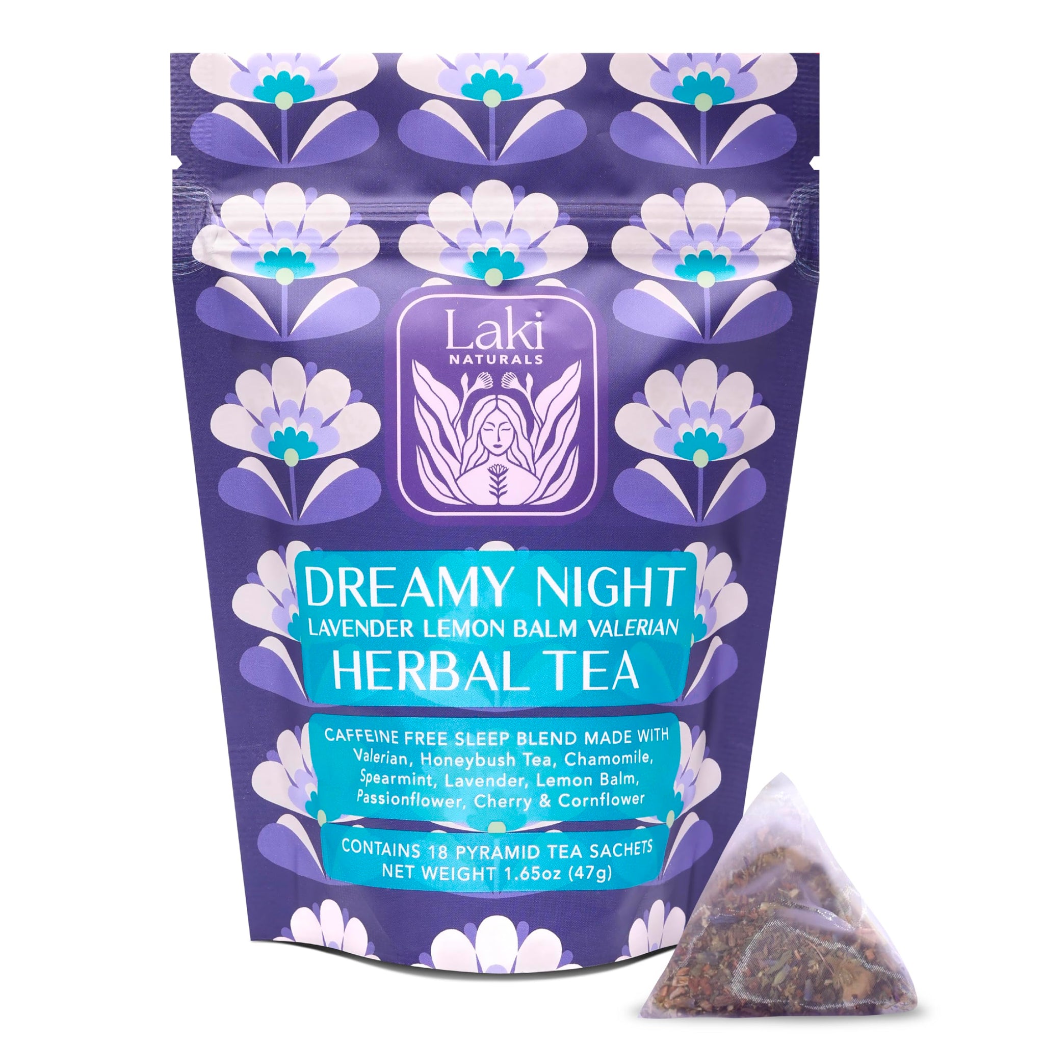 Dreamy Night Sleep Tea (1.65 oz, Pack of 18 Tea Bags) - Sleepytime Calming Caffeine Free Tea Herbal Blend with Valerian Root, Chamomile, Lemon Balm