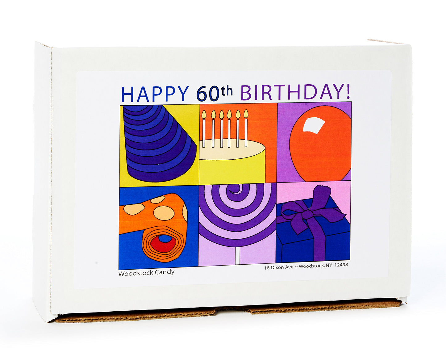 Woodstock Candy 60th Birthday Gift Box of Retro Nostalgic Candy for a 60 Year Old Man or Woman Jr.