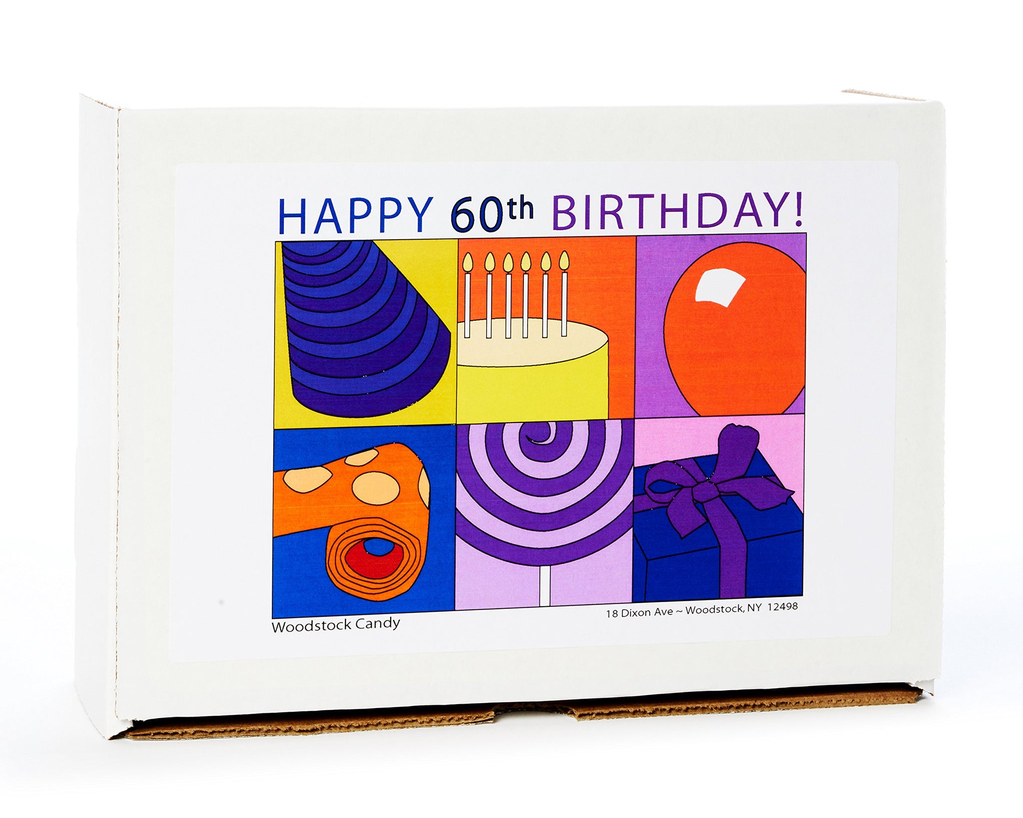 Woodstock Candy 60th Birthday Gift Box of Retro Nostalgic Candy for a 60 Year Old Man or Woman Jr.