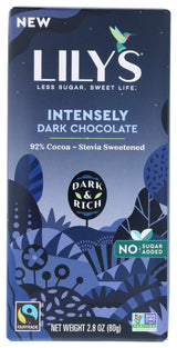 Lily's Chocolate Stevia Sweetened Dark Chocolate, 2.8 OZ