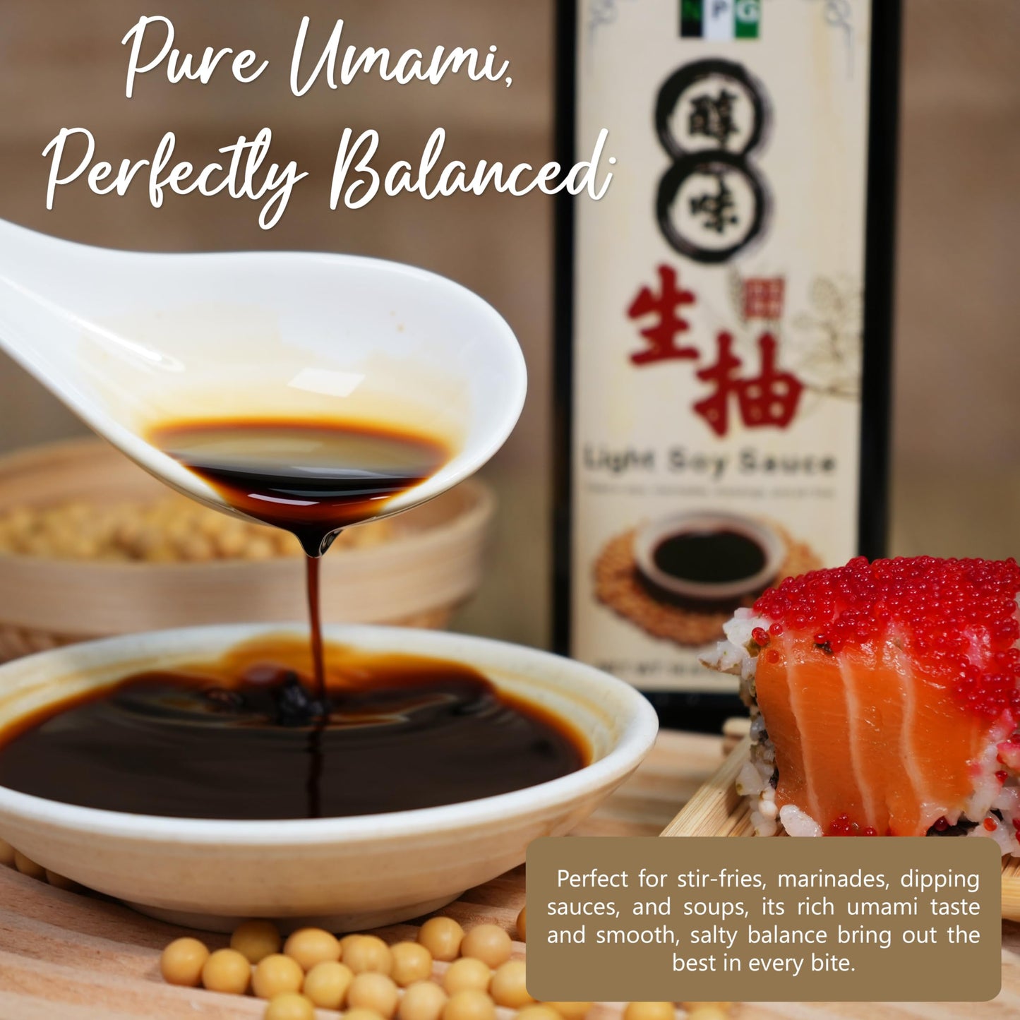 NPG Light & Dark Soy Sauce Set 16.9 fl oz (Pack of 2), Vegan, Non-GMO