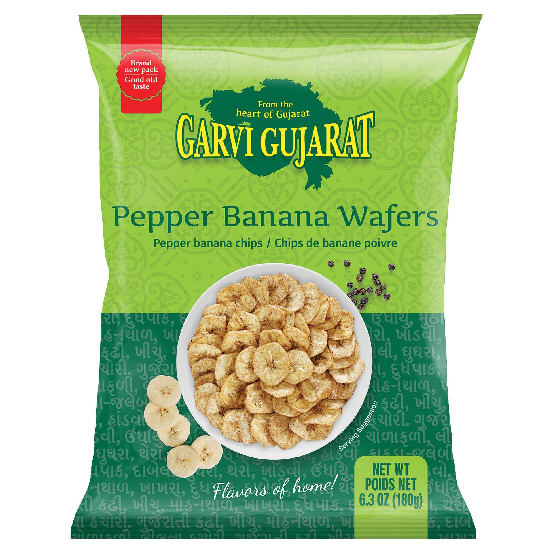 GARVI GUJRAT Banana Chips Pepper 180 Gm