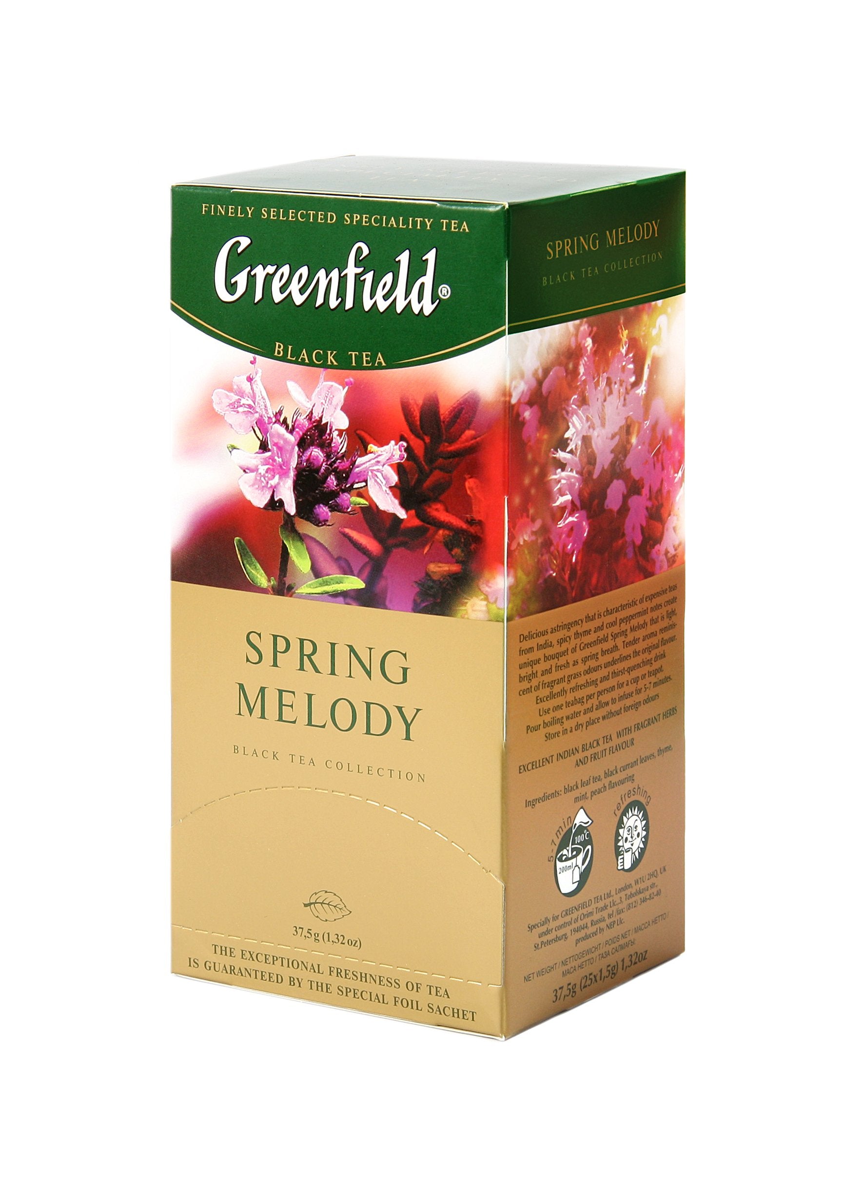 Greenfield Tea, Spring Melody, 25 Count