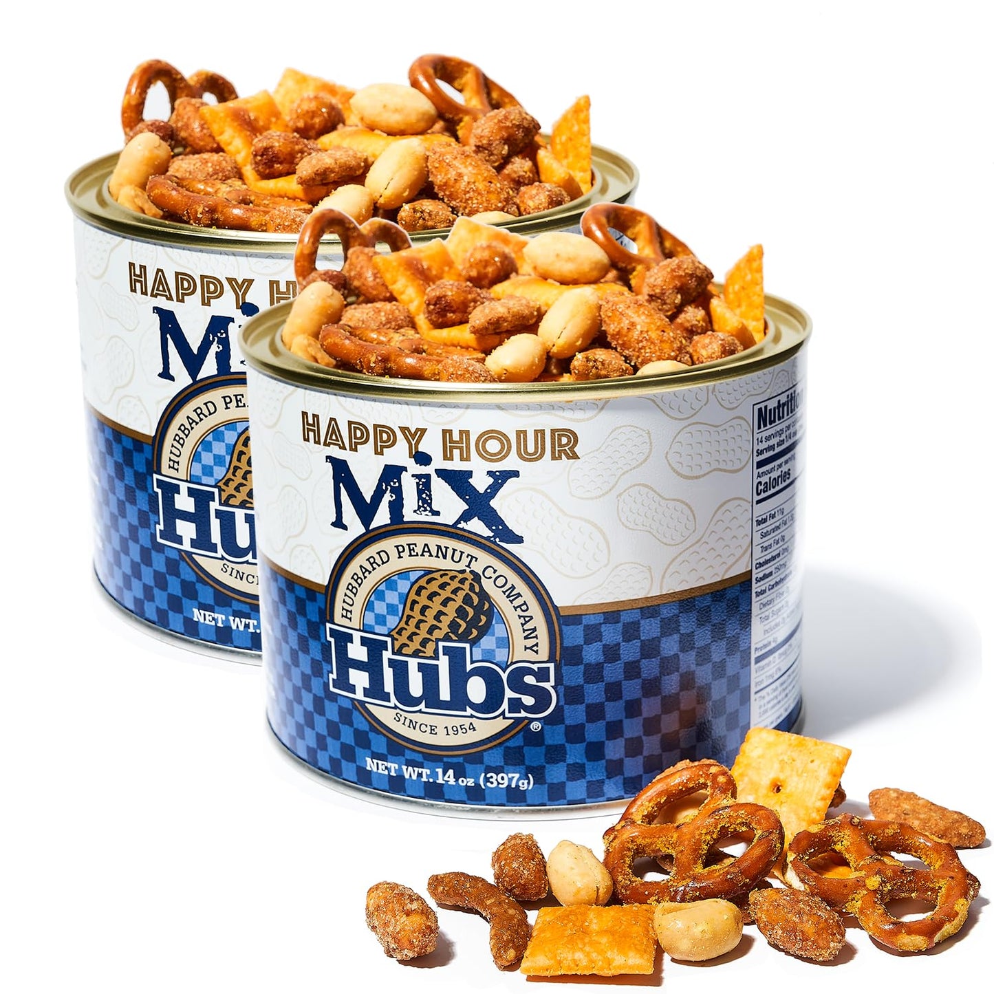 Hubs Peanuts Premium Virginia Nuts - Irresistible Crunch & Flavored Nuts - Non-GMO, Gluten Free - Peanuts from Top 1% Crop - Reusable Tin - Perfect