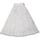 Rubbermaid Commercial Products Value Pro Small 16 OZ Cotton Wet Mop, 1" Headband, White, for General Purpose Floor Cleaning or One-Time Use
