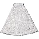 Rubbermaid Commercial Products Value Pro Small 16 OZ Cotton Wet Mop, 1" Headband, White, for General Purpose Floor Cleaning or One-Time Use