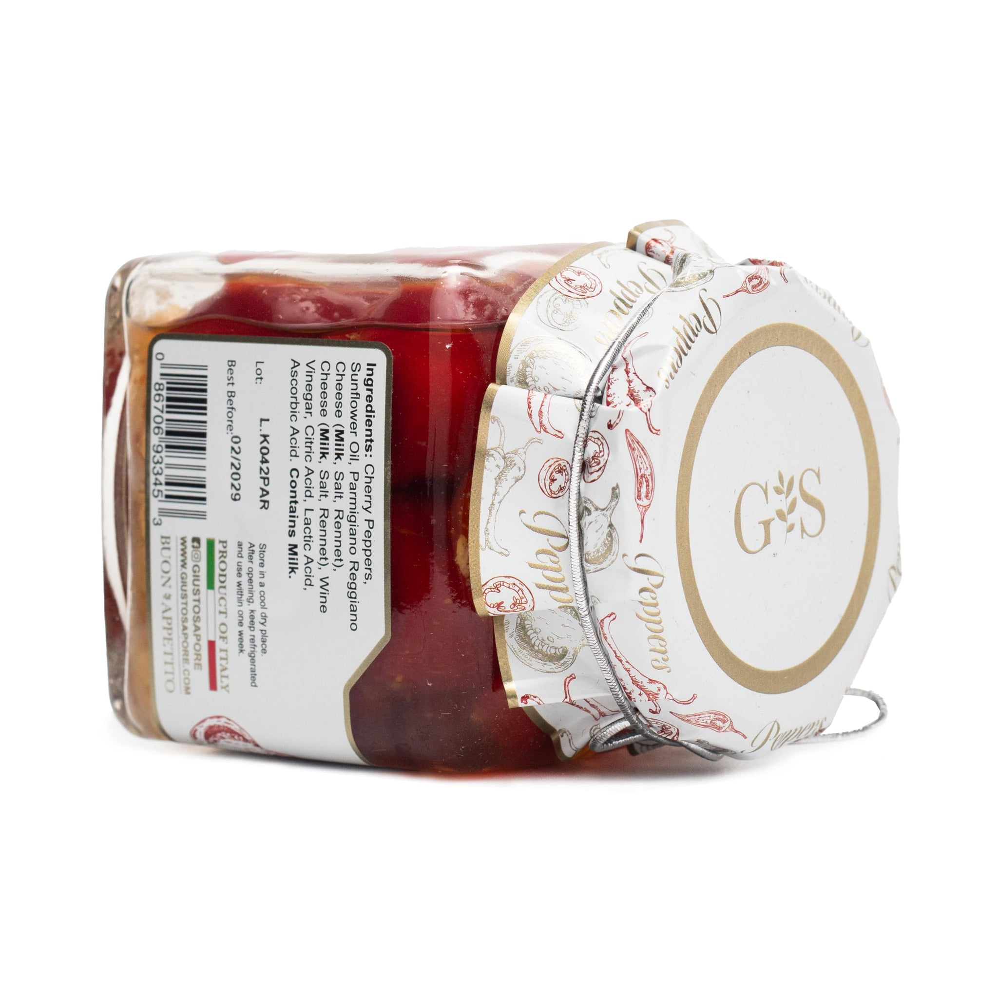 Giusto Sapore Peppers Stuffed w/Parmigiano Cream 10oz - 6 Pack