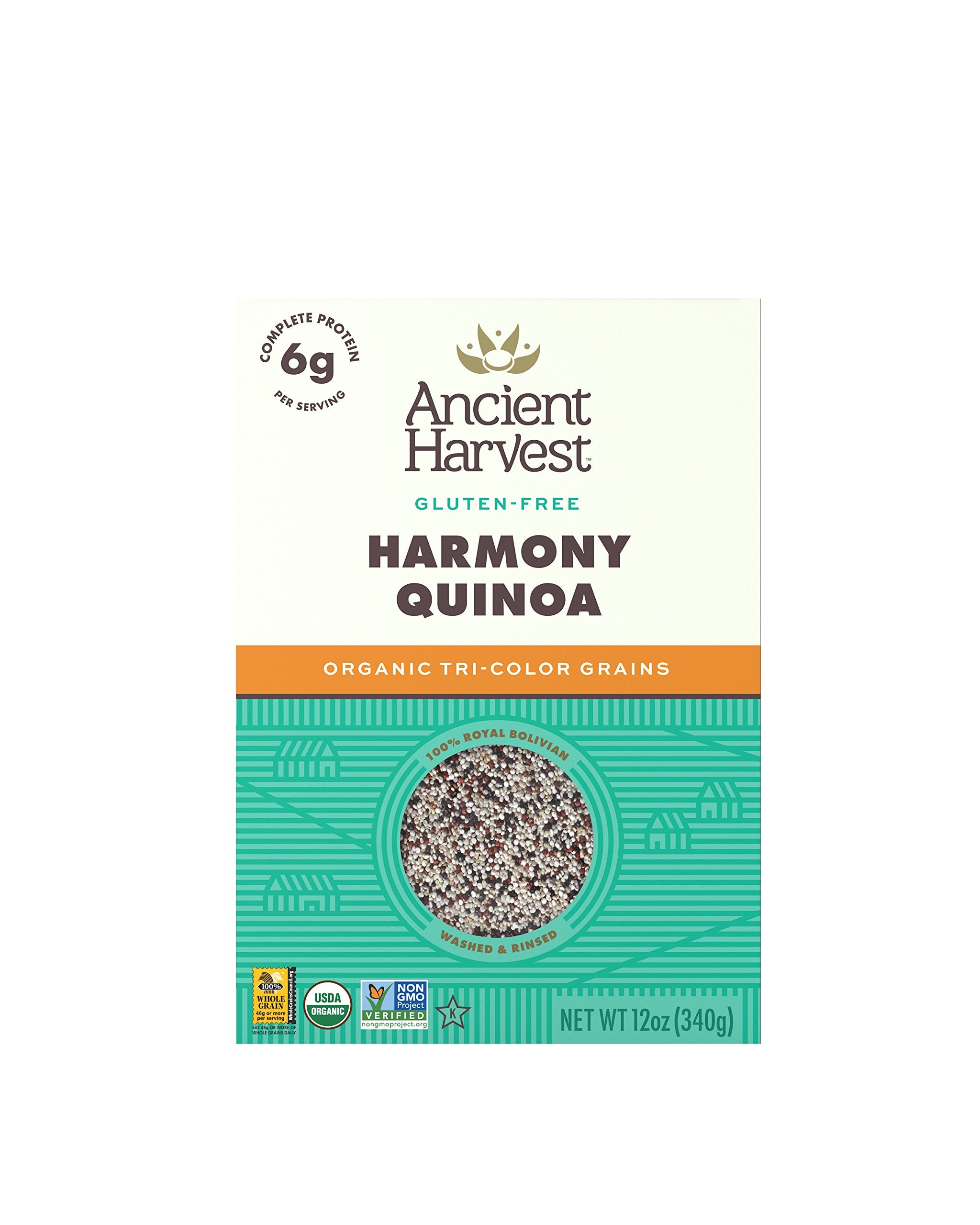 Ancient Harvest Organic Quinoa, Harmony Tri-Color Blend, 12 oz. Box, Essential Gluten-Free Whole Grain Quinoa Mix Packed with Protein, An Easy
