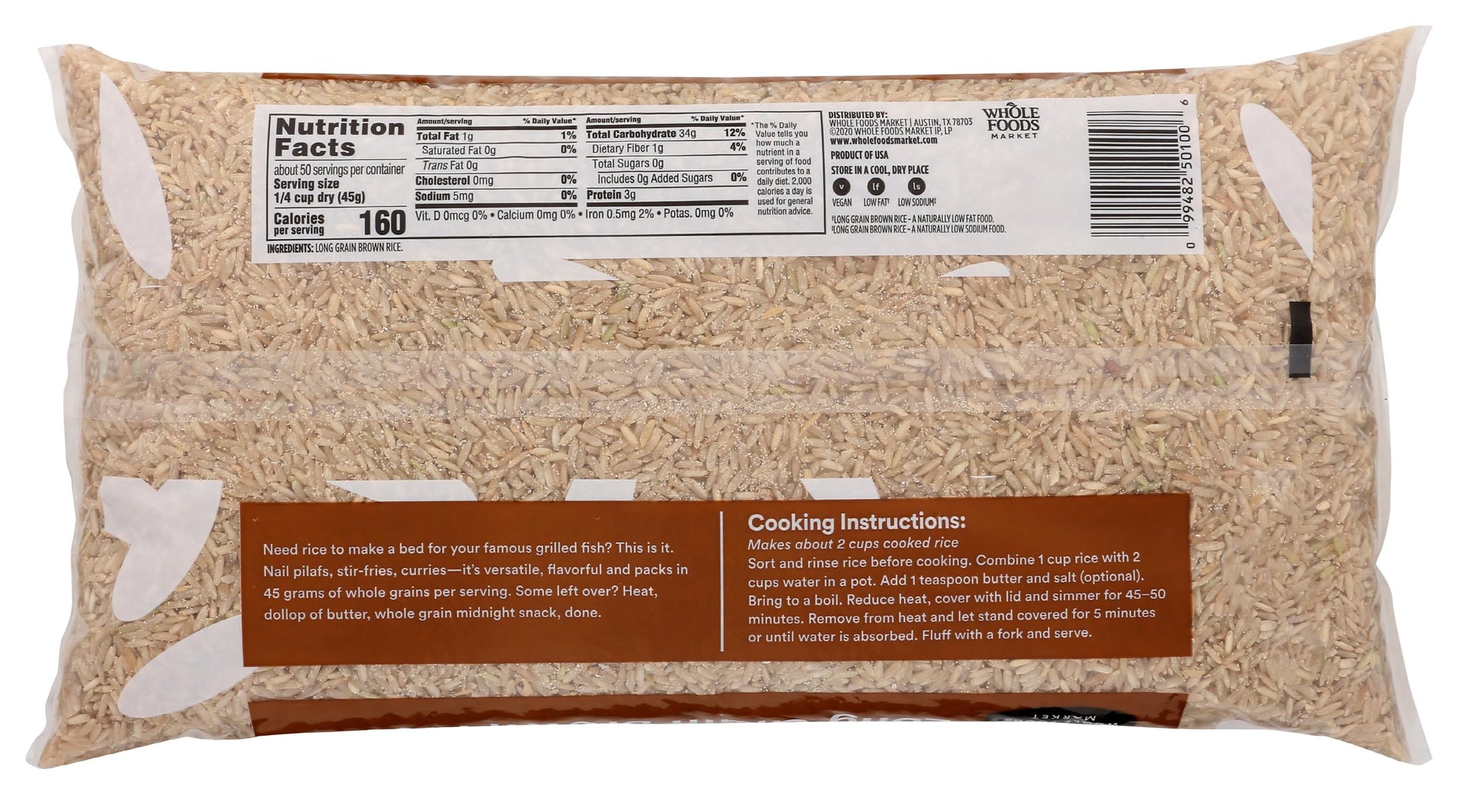 365 by Whole Foods Market, Long Grain Brown Rice, 80 Ounce