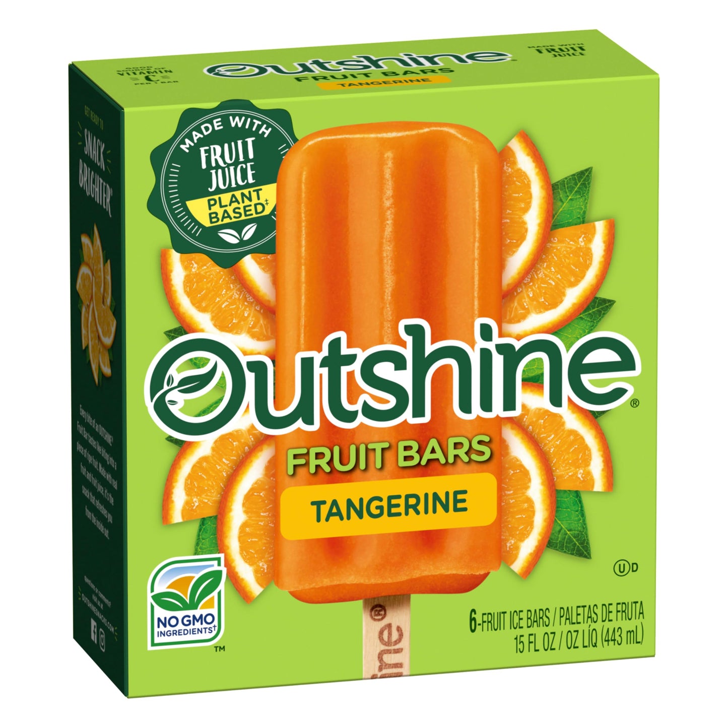 Outshine, Tangerine Fruit Bars, 6 Count (Frozen), Ice-cream