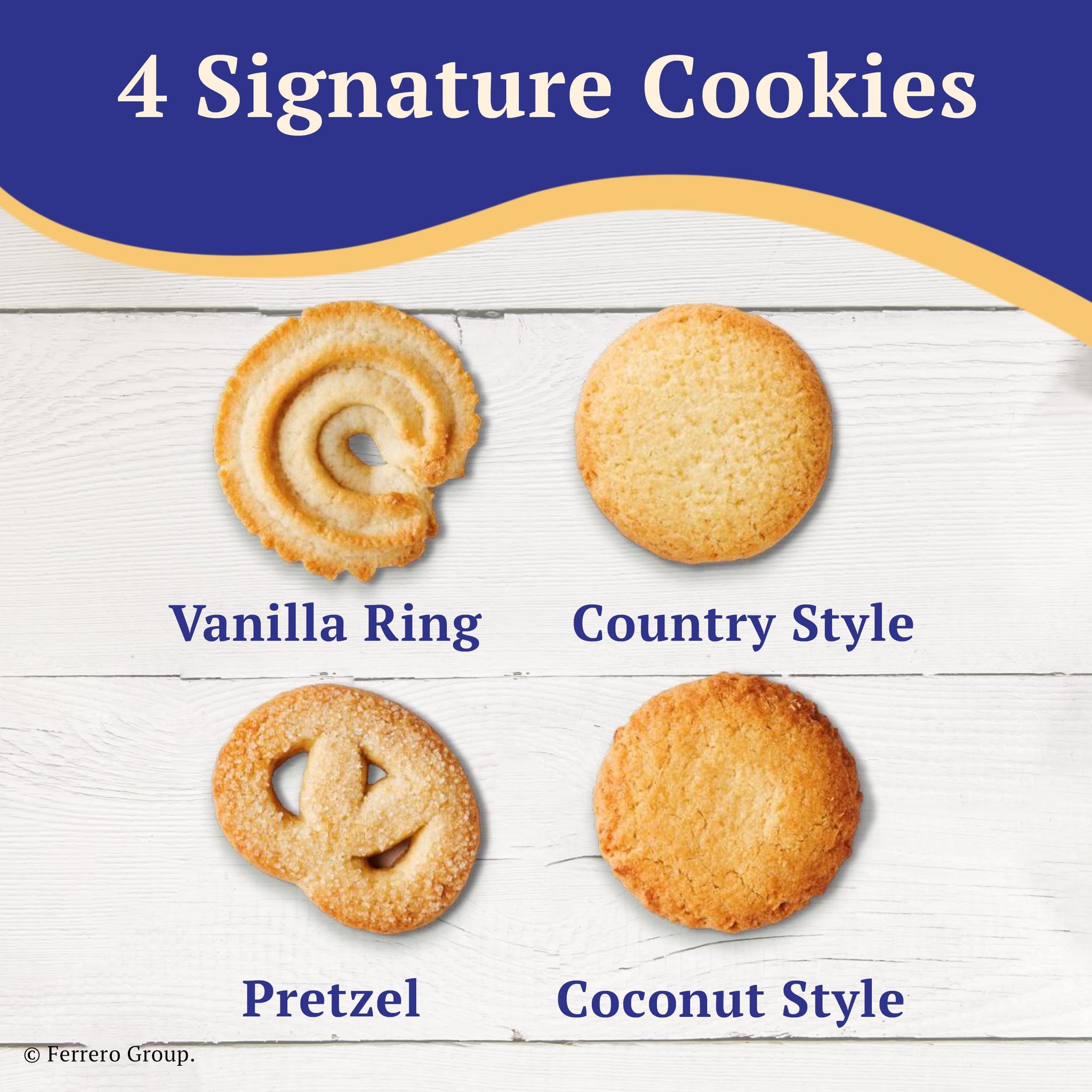 Royal Dansk Danish Butter Cookies, Premium Assorted Cookies, Great for Sharing and Gifting, 2 Packs, 5.64 oz