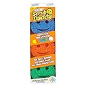 Scrub Daddy Colors Kitchen Sponges - Scratch-Free Dishwashing Sponges & Sponge for Kitchen Sink, Bathroom & Household Cleaning - BPA-Free Polymer Foam