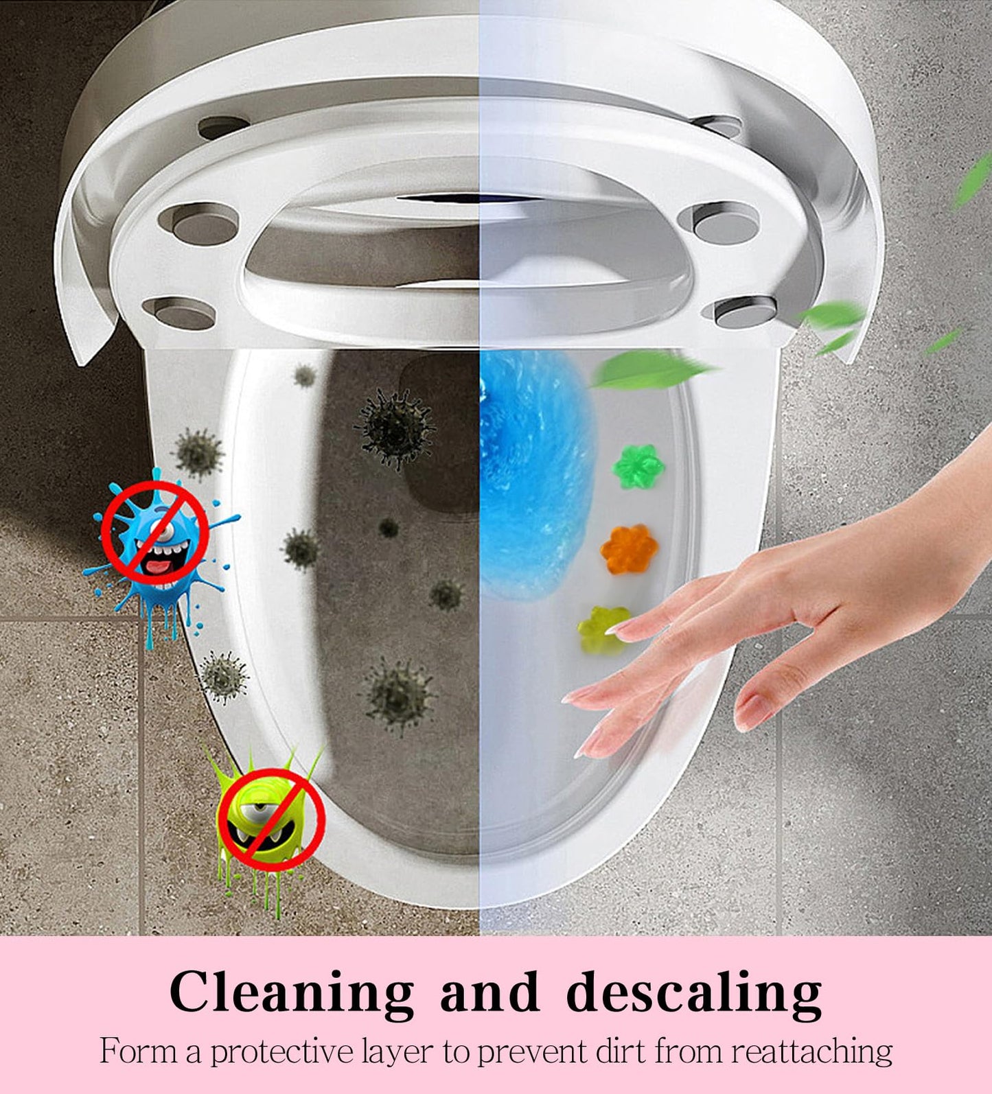Toilet gel seal, 72 sticks, 6 kinds of fragrance, clean air freshener (6, 6 packs)