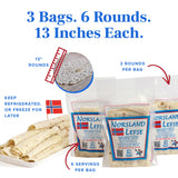 Norsland Authentic Norwegian Potato Lefse Flatbread - 3 Packages (8oz Each, 6 Rounds Total) | No Preservatives | Perfect for Holidays & Everyday Meals