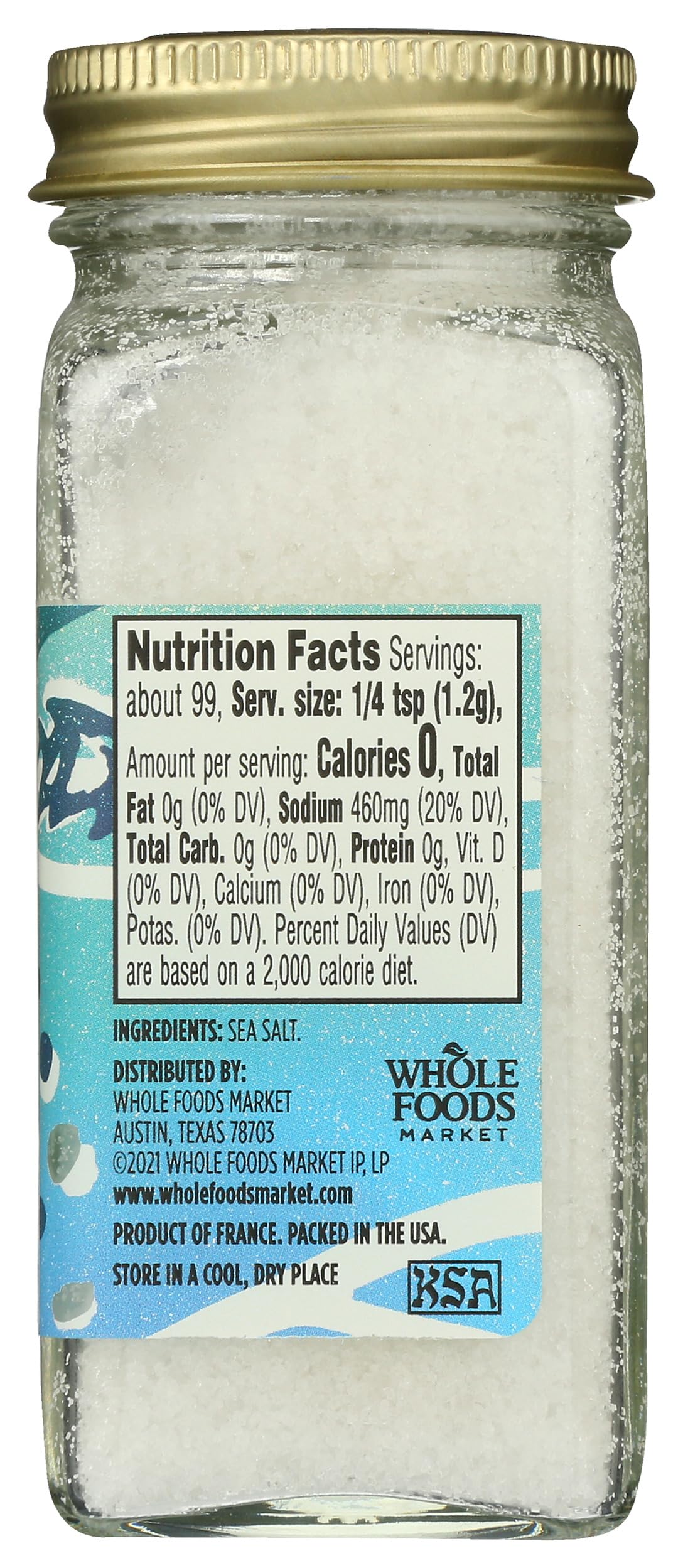 Whole Foods Market, Seasoning, Fleur de Sel, 4.20 Ounce