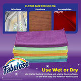 Fabuloso Lemon All Purpose Cleaner, Floor Cleaner, Makes 64 Gallons per Bottle - 128oz Cleaner Cloth - Colors & Packaging May Vary