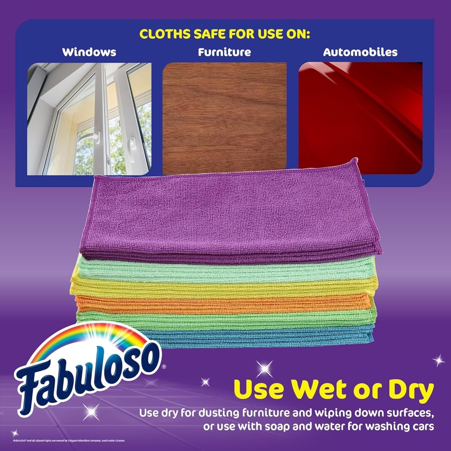 Fabuloso Multi-Purpose Cleaner 2x Concentrated Formulala - 128 fl oz - 1 Gallon - Cleaner Cloth - Colors & Packaging May Vary