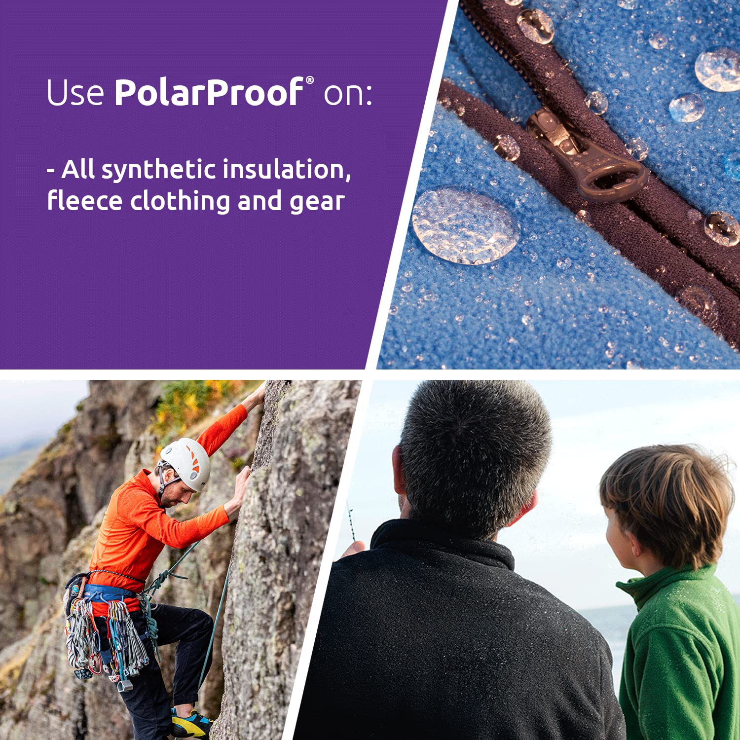 Nikwax PolarProof, 300ml, Waterproofing for Fleece Garments, Jackets, Vests, Beanies and Accessories