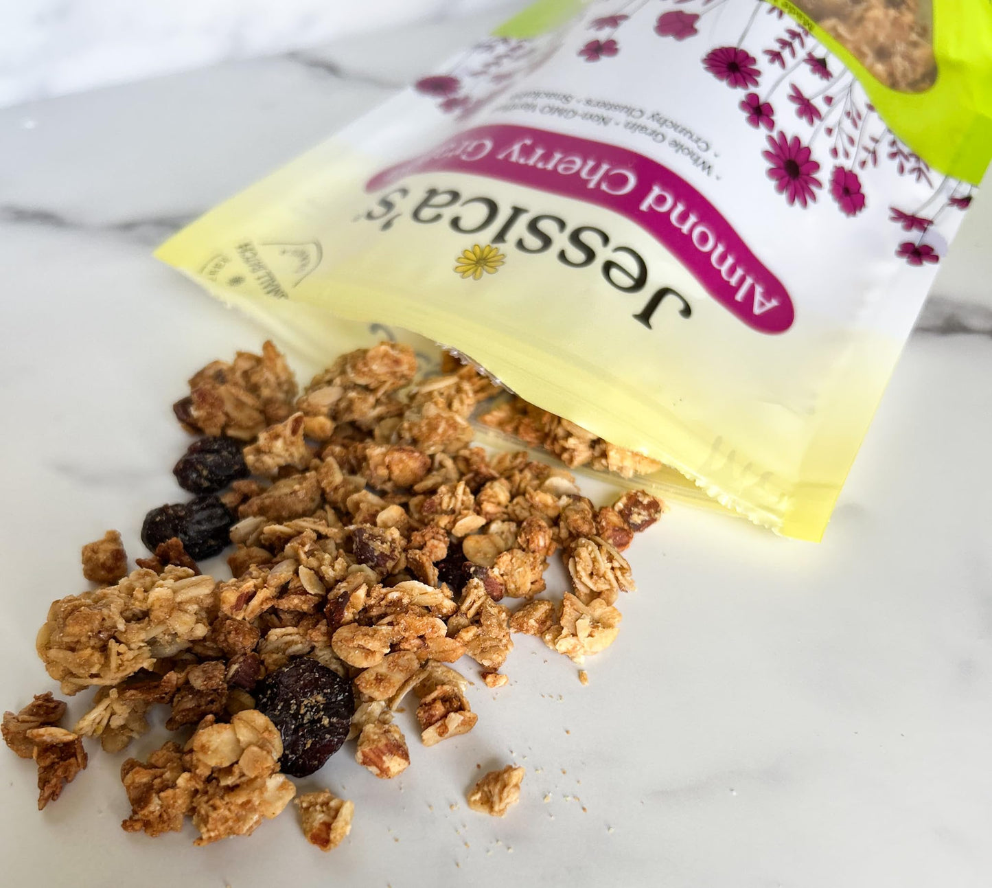 Jessica’s Almond Cherry Granola - Handmade, Non-GMO, Gluten-Free, Whole Grain, 11oz