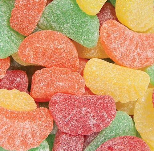 Assorted Fruit Slices Candies, Sugar-Coated 1 LB Cherry, Lemon, Lime, Orange jelly Candies ShoJerCo Foods.