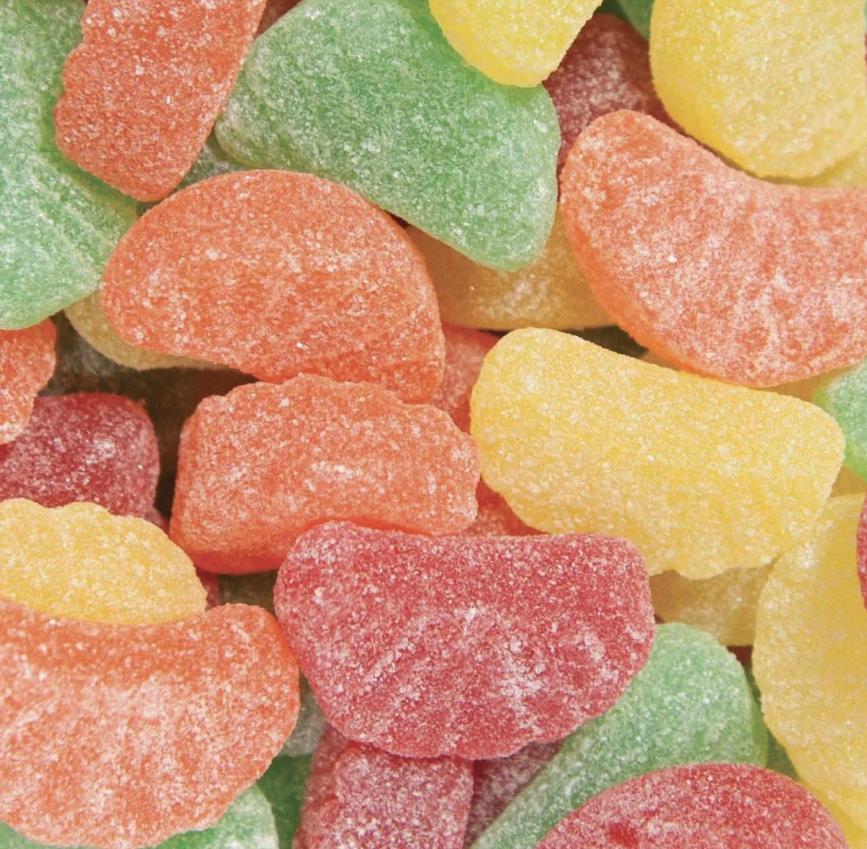Assorted Fruit Slices Candies, Sugar-Coated 1 LB Cherry, Lemon, Lime, Orange jelly Candies ShoJerCo Foods.